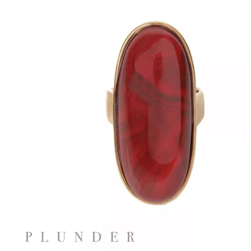 Plunder Deep Red Statement Ring